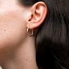 10K Hollow Gold Twisted Hoops