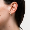Thumbnail Image 4 of Princess-Cut Cubic Zirconia 15.0mm Huggie Earrings in 10K Gold