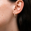 10K Gold 17mm Diamond-Cut Tube Hoop Earrings