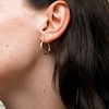 10K Gold 22mm Diamond-Cut Tube Hoop Earrings