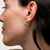 Claddagh Hoop Earrings in 10K Two-Tone Gold