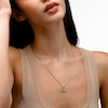 Textured Princess with Crown Two-Tone Necklace Charm in 10K Gold