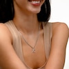 Cubic Zirconia Small Initial "K" Charm in Sterling Silver