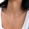 Cubic Zirconia Small Initial "M" Charm in Sterling Silver