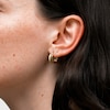 12mm Shiny Snap Hoop Earrings in 10K White Gold
