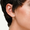 Cubic Zirconia Open Heart Dangle Earrings in 10K Gold