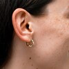 11mm Fan Hoop Earrings in 10K Gold