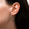 30mm Polished Tube Hoop Earrings in 10K White Gold