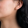 Solid Sterling Silver 3mm Princess-Cut Pink CZ Solitaire Studs