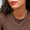 10K Hollow White Gold Rope Chain - 18"
