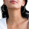60mm Round Tube Hoop Earrings in Hollow Sterling Silver