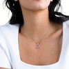 Tilted Triple Heart Tiered Tri-Tone Necklace Charm in 10K Solid Gold
