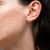 10K Tube Hollow Gold Medium Continuous Hoops