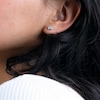 Diamond Accent Heart Stud Earrings in Sterling Silver