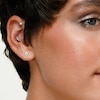 10K Gold CZ Round Bezel Studs