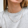 10K Hollow Tri-Tone Gold Figaro Chain - 18"