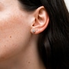 6mm Cubic Zirconia Solitaire Stud Earrings in 14K Gold