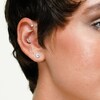 14K Solid White Gold 5mm CZ Solitaire Martini Studs