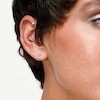 10K Rose Gold CZ Heart-Shaped Bezel Studs