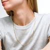 10K Solid Gold Diamond-Cut Figaro Chain - 22"