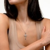 Sterling Silver Diamond-Cut "X" Rope Cross Necklace Charm