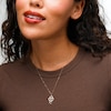 10K Solid Gold CZ Interlocking Infinity and Heart Necklace Charm