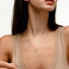 Cubic Zirconia Crown Necklace Charm in 10K Solid Gold