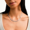 Sterling Silver Flat Curb Link Chain Made in Italy - 18"