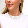 Made in Italy Child's 080 Gauge Cuban Curb Chain Necklace in 10K Semi-Solid Gold - 15"
