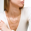 10K Solid Gold Multi-Finish Herringbone Chain Made in Italy - 18"