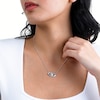 Sterling Silver Diamond Accent Evil Eye Pendant - 18"