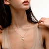 Filigree Flower Heart Charm in 10K Gold