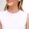 10K Hollow White Gold Rambo Chain - 20"