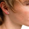 10K Solid Gold 1/10 CT. T.W. Diamond Square Studs