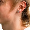 10K Gold 1/6 CT. T.W. Diamond Flower Cluster Studs
