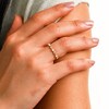 10K Solid Gold Synthetic Opal and CZ Ring - Size 7