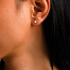 10K Solid Gold Synthetic Opal Rounded Studs