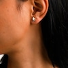 10K Solid Gold Simulated Opal and CZ Crown and Pear Studs