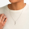 10K Hollow White Gold Italian Horn Charm
