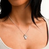 10K Solid White Gold Eagle Necklace Charm