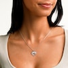 10K Solid White Gold Angel Wings Necklace Charm