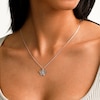 10K Solid White Gold Butterfly Necklace Charm