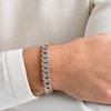 14K Gold Plated 1 CT. T.W. Diamond Angular Curb Link Bracelet