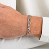 14K Gold Plated 1 CT. T.W. Diamond Spiked Link Bracelet