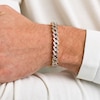 14K Gold Plated 1/3 CT. T.W. Diamond Double Bar Link Bracelet