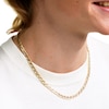 10K Semi-Sold Gold Diamond-Cut Rambo Chain