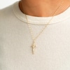 14K Hollow Gold Large Crucifix Charm