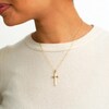 14K Hollow Gold Reversible Cross Charm