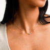 10K Solid Gold CZ Three Hearts Pendant - 17" + 1"