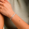 Sterling Silver Diamond Accent Multi-Heart Bracelet